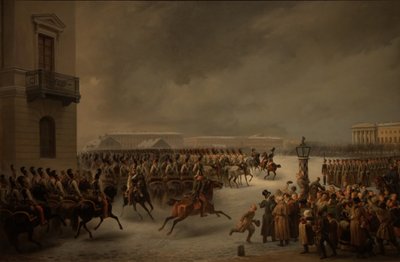 La révolte décembriste sur la place du Sénat le 14 décembre 1825 - Georg Wilhelm Timm