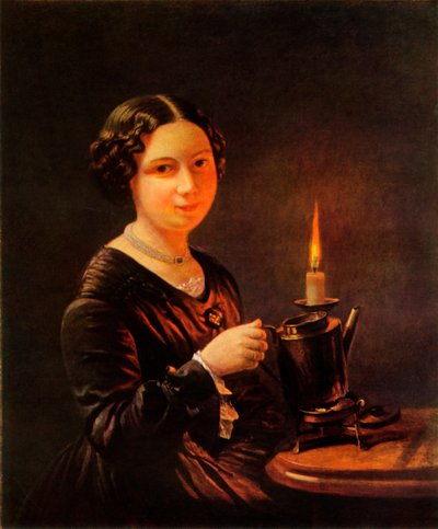 Fille avec une bougie - Vasily Tropinin