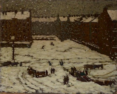 Banlieue sous la neige - Václav Malý