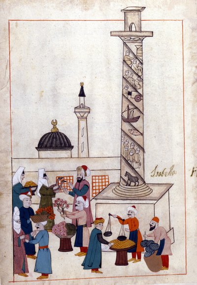 Constantinople; le bazar (ou promenades) près de l