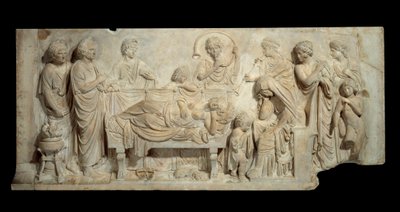 Cérémonie funèbre en bas-relief en marbre à Venise au début du XVIe siècle - Venetian School