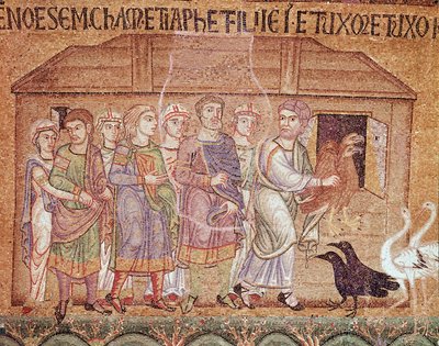 Vie de Noé, Noé conduisant sa famille dans l