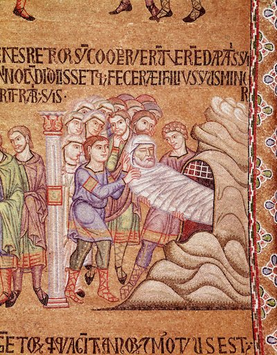Vie de Noé, mort et enterrement de Noé (détail) - Veneto Byzantine School