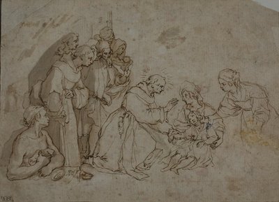 Étude pour Miracle de Saint Bernardin de Sienne - Ventura Salimbeni