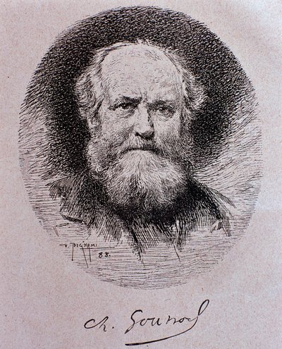 Portrait de Charles Gounod (dessin) - Vespasiano Bignami