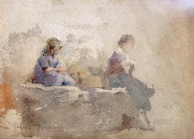 Deux jeunes femmes - Vespasiano Bignami