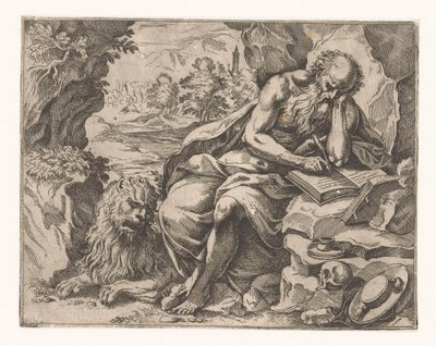 Saint Jérôme dans le désert - Vespasiano Strada (attributed to)