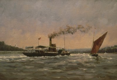 Passé sur la Medway (avec un bateau à aubes restauré, Kingswear Castle) - Vic Trevett