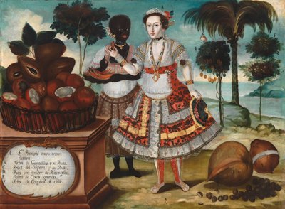 Noble femme avec son esclave noir, vers 1783 - Vicente Alban