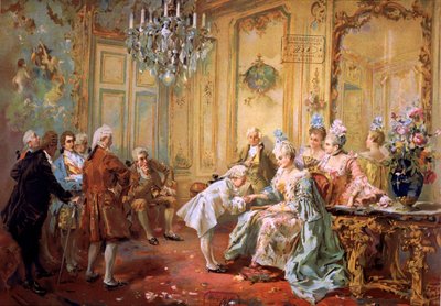 Mozart et Mme de Pompadour, c.1900 - Vicente de (after) Paredes