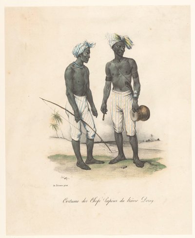 Costume des chefs papous du havre Dorey - Victor Adam