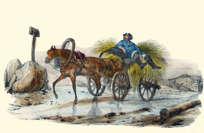 Le Paysan Russe. dans Album Grotesque, Choix de Types Remarquables, illustrations de Victor Adam, Paris, vers 1850. - Victor Adam