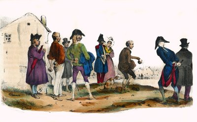 Martin, le joueur de balle. dans « Album Grotesque, Choix de Types Remarquables », illustrations de Victor Adam, Paris, vers 1850. - Victor Adam