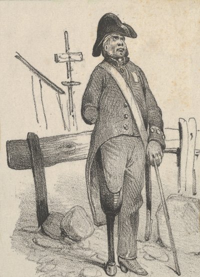 Soldat avec une jambe de bois, milieu du XIXe siècle - Victor Adam