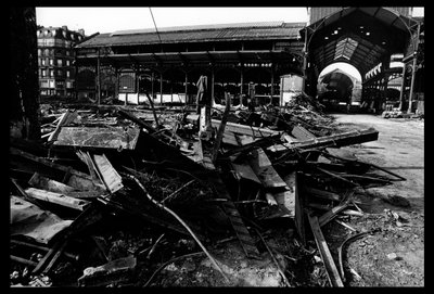 Démolition du marché central à Paris, en août 1971 (photo n/b) - Victor Baltard
