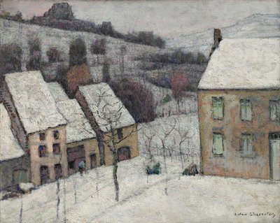 Murol sous la Neige - Victor Charreton