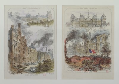 Vues du Palais des Tuileries et de l