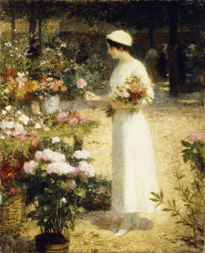 Au marché aux fleurs - Victor Gabriel Gilbert