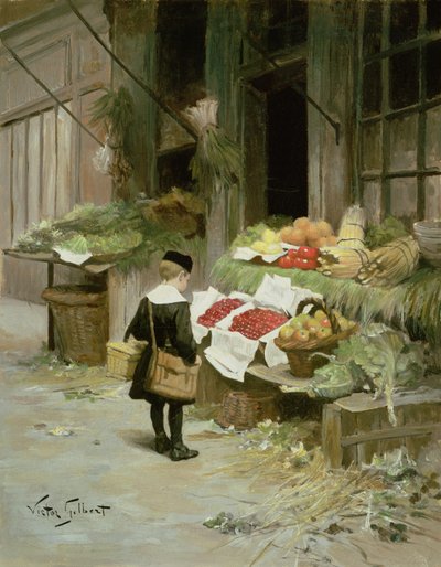 Petit garçon au marché - Victor Gabriel Gilbert