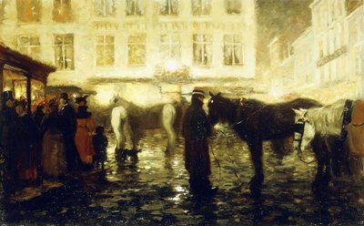 Une Rue de Paris, Soir - Victor Gilsoul
