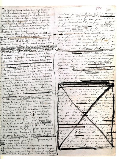 Autographic page of "Les Miserables" by Hugo. 1845-1861 (documents (letters)) - Victor Hugo