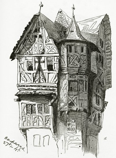 Maison à Bacharach sur le Rhin, XIXe siècle - Victor Hugo