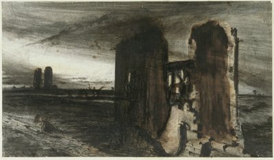 Ruines dans un paysage, 1870 - Victor Hugo