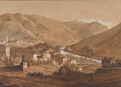 Ville dans une vallée alpine, n.d. - Victor Jean Nicolle