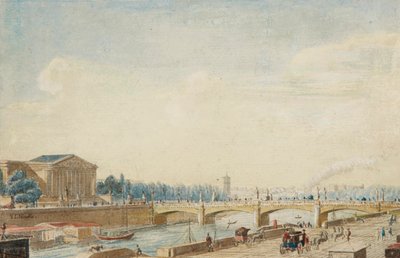 Vue du Pont de la Concorde et du Palais Bourbon à Paris - Victor Jean Nicolle