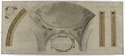 Esquisse pour la Galerie Lobau, Hôtel de Ville, Paris : Projet ornemental pour une coupole - Victor Jean Pierre Maziès