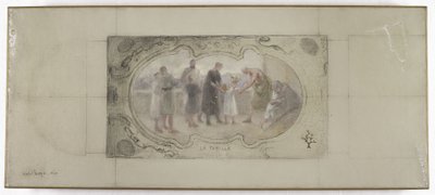 Esquisse pour la Galerie Lobau, Hôtel de Ville, Paris : La Famille - Victor Jean Pierre Maziès