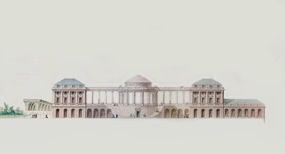 Premier dessin pour le Château du Bouilh, Saint André de Cubzac, Aquitaine, c.1787 - Victor Louis