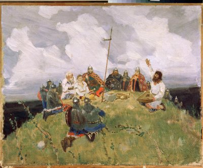 Boyan jouant du gousli au 11ème siècle - Victor Mikhailovich Vasnetsov