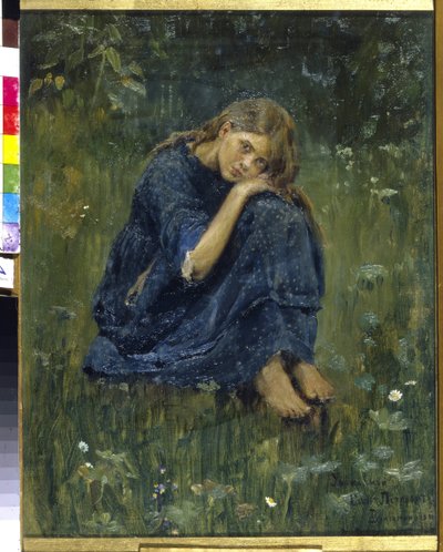 Étude pour Alionouchka. Inspiré de la légende traditionnelle russe de sœur Alionouchka et de son frère Ivanouchka. - Victor Mikhailovich Vasnetsov