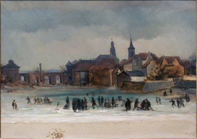 Vue de Sachsenhausen et du vieux pont - Victor Müller