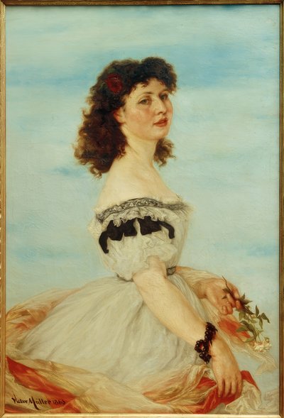 Portrait de Berta von Radowitz jeune fille - Victor Müller
