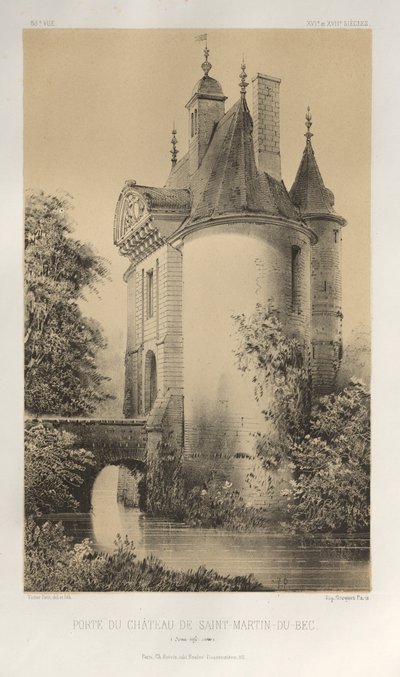 Porte du Château de Saint-Martin-Du-Bec (Seine Inférieure) - Victor Petit