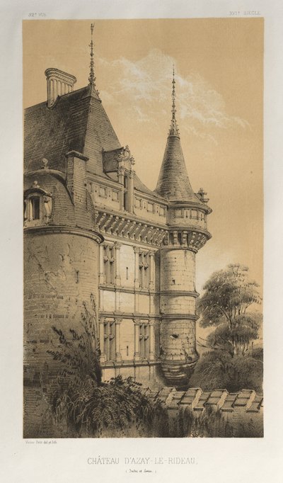 Architecture Pittoresque ou Monuments des XVeme et XVIeme Siecles: Chateaux De France des XV et XVI Siecles: Pl. 32, Château D