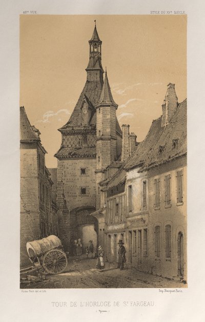 Architecture Pittoresque ou Monuments des XVeme et XVIeme Siecles: Chateaux De France des XV et XVI Siecles: Pl. 42, Tour De L