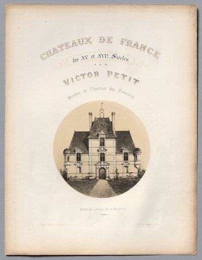 Frontispice, Porte du Château de St Manvieux Calvados, 1860 - Victor Petit
