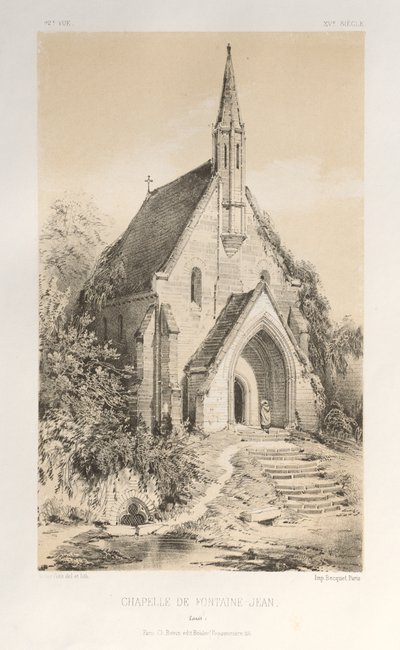 ...Pl.22, Chapelle de Fontaine-Jean Loiret, publié en 1860 - Victor Petit