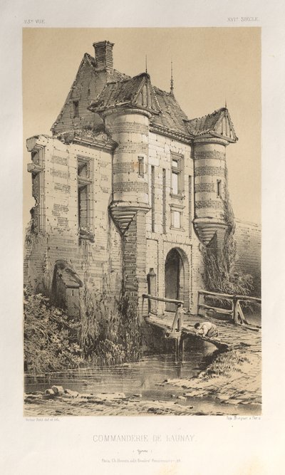 ...Pl. 23, Commanderie De Launay Yonne, publié en 1860 - Victor Petit