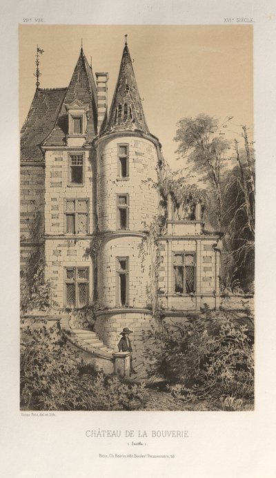 Pl. 29, Château de La Bouverie Sarthe, 1860 - Victor Petit