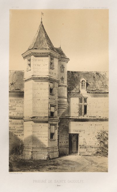 Pl. 87, Prieuré de Sainte Gaudulfe Eure, 1860 - Victor Petit