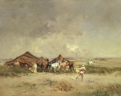 Campement arabe, 1872 - Victor Pierre Huguet