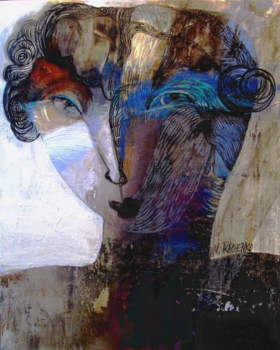 Art abstrait sur le visage - Victor Tkachenko