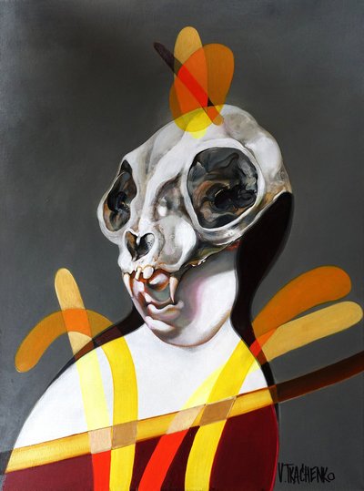 Figurine abstraite représentant un crâne - Victor Tkachenko