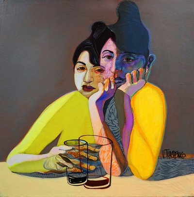 Double portrait contemplatif - Victor Tkachenko