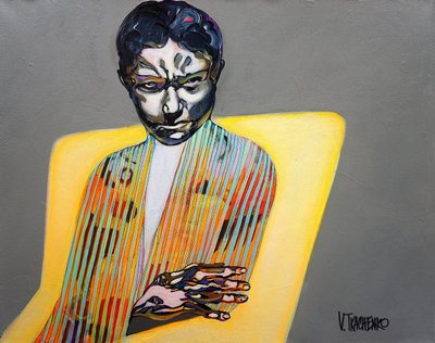 Un homme aux rayures expressives - Victor Tkachenko