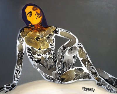 Femme abstraite sereine - Victor Tkachenko